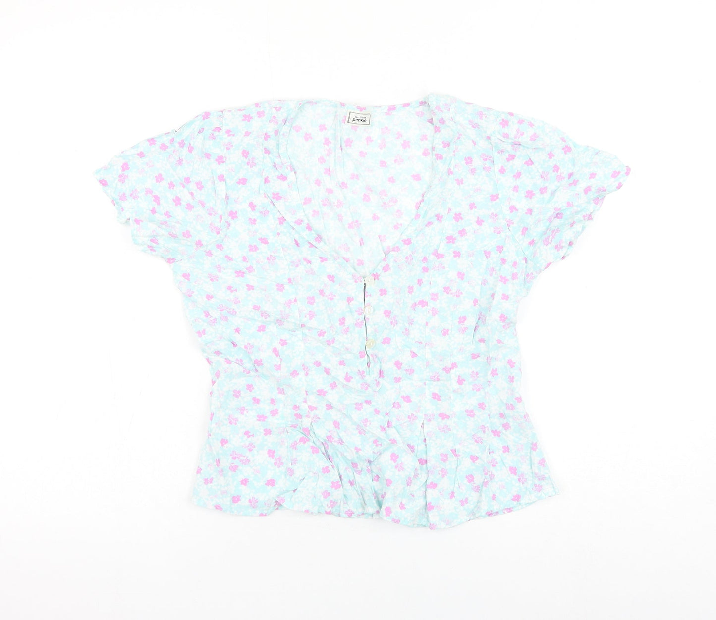 Womens UK Size 8 Pimkie Blue Basic Blouse