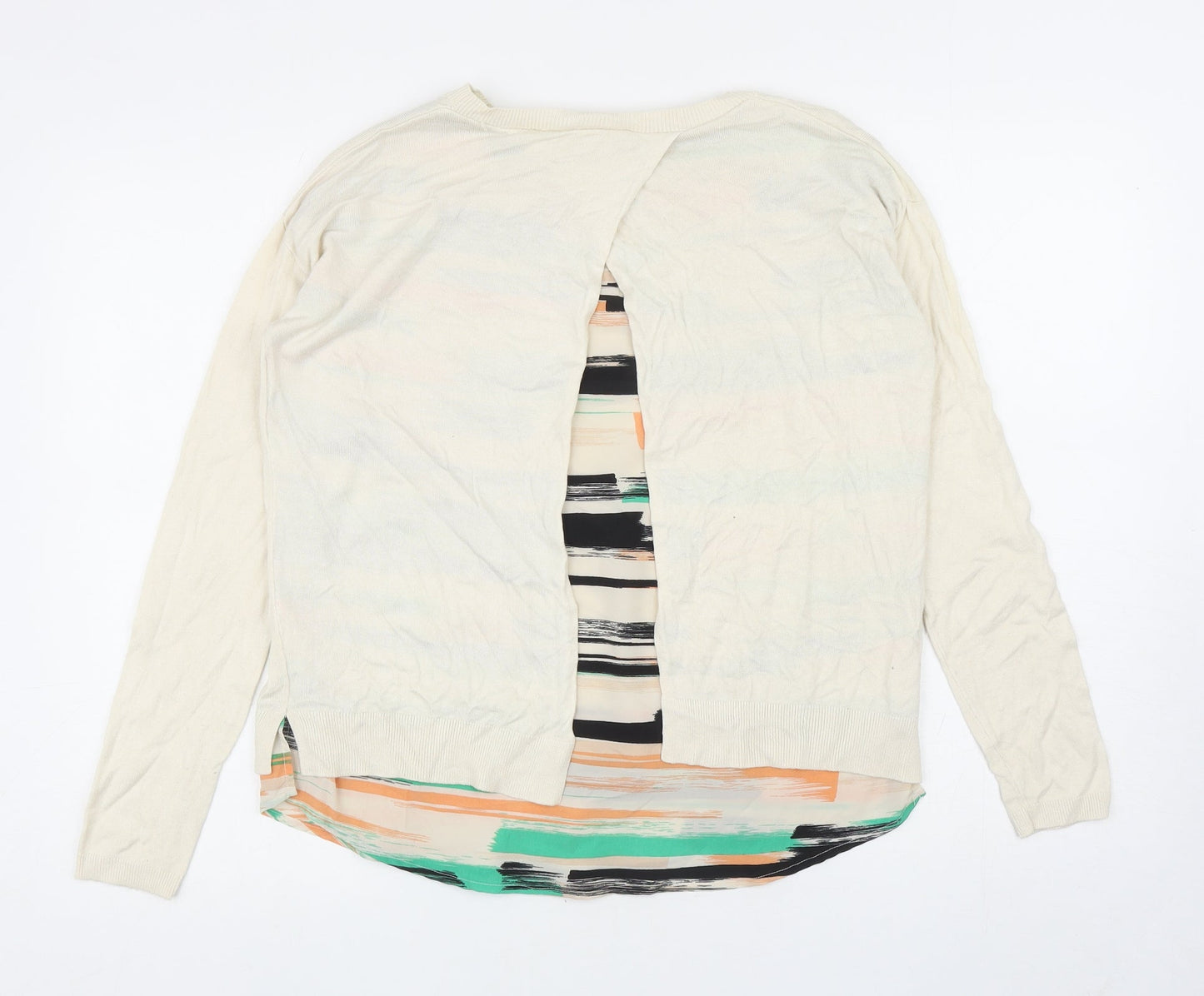 Womens UK Size 10 Papaya Ivory Pullover Jumper