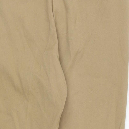 Womens UK Size 12 Marks and Spencer Regular Fit Carrot Brown Trousers