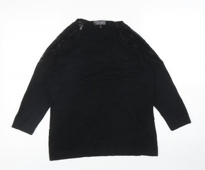 Womens UK Size 12 Per Una Black Pullover Jumper