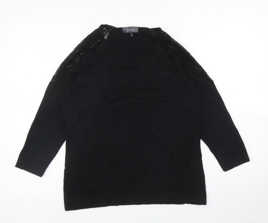 Womens UK Size 12 Per Una Black Pullover Jumper
