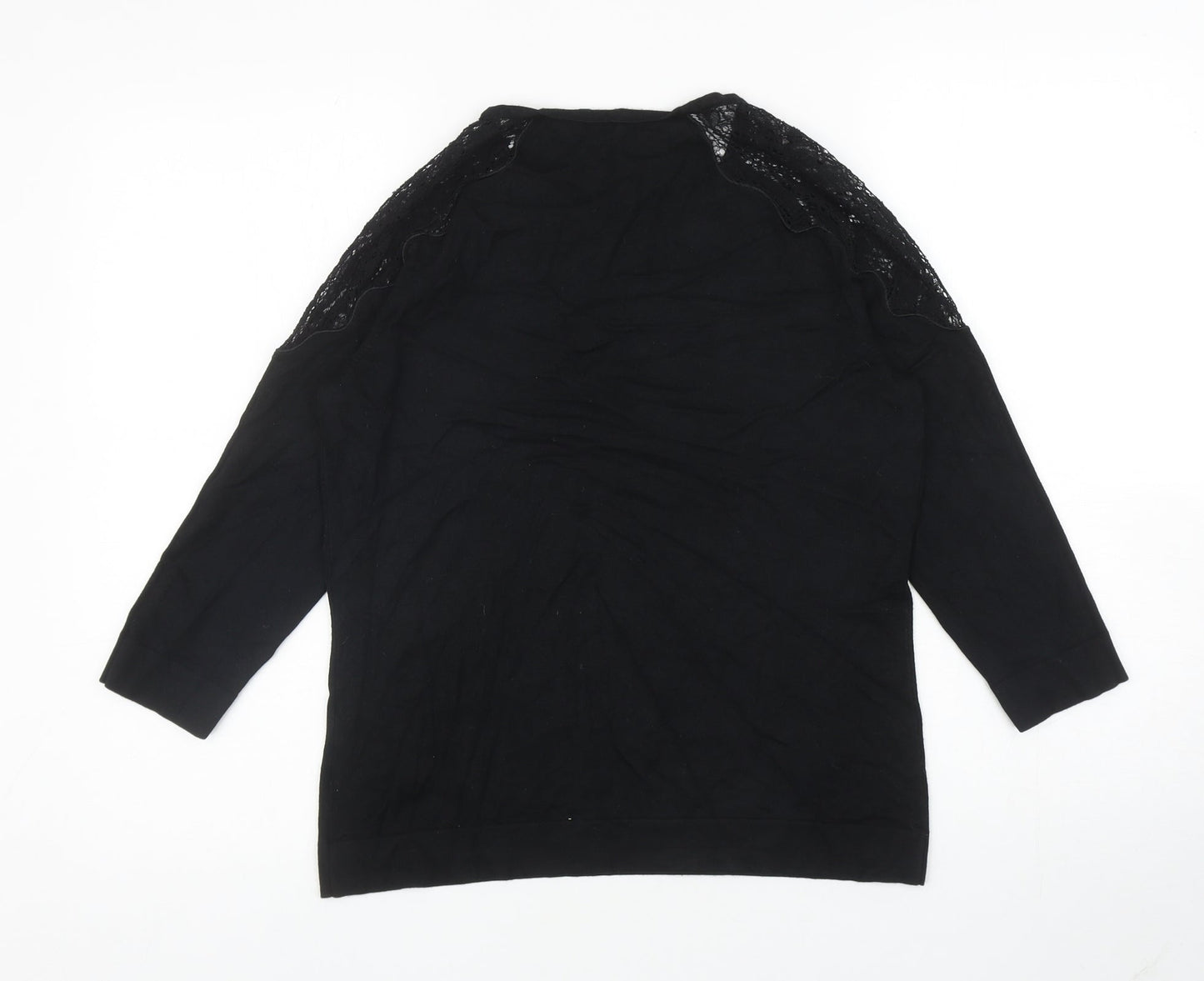 Womens UK Size 12 Per Una Black Pullover Jumper