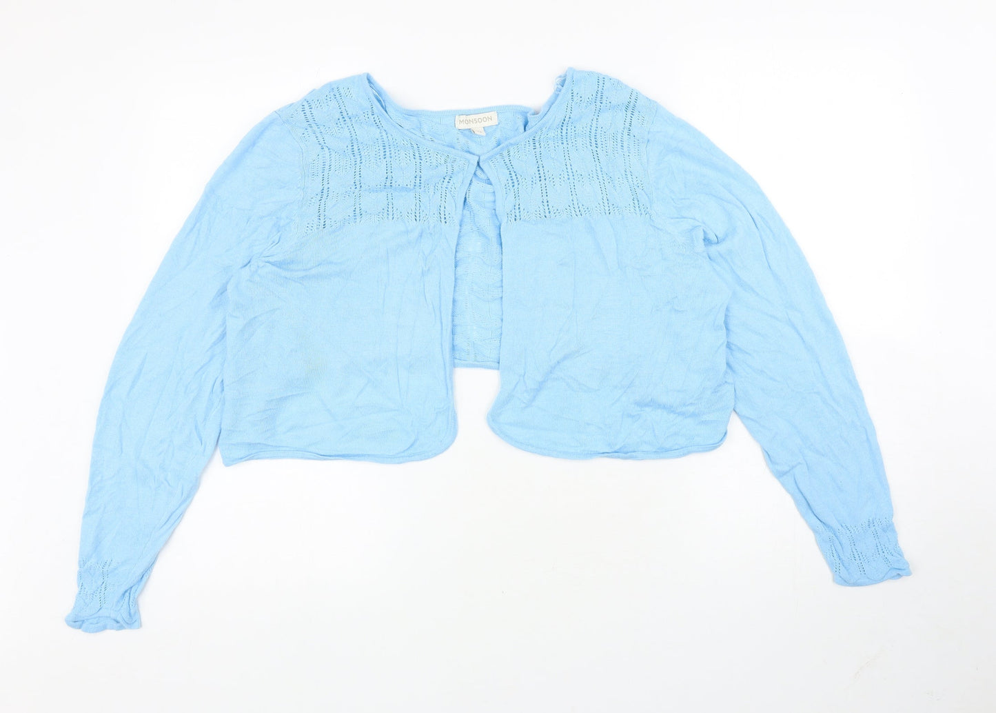 Womens UK Size XL Monsoon Blue Shrug Jumper