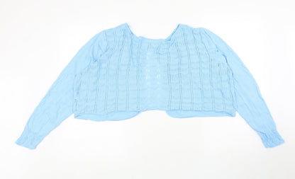 Womens UK Size XL Monsoon Blue Shrug Jumper