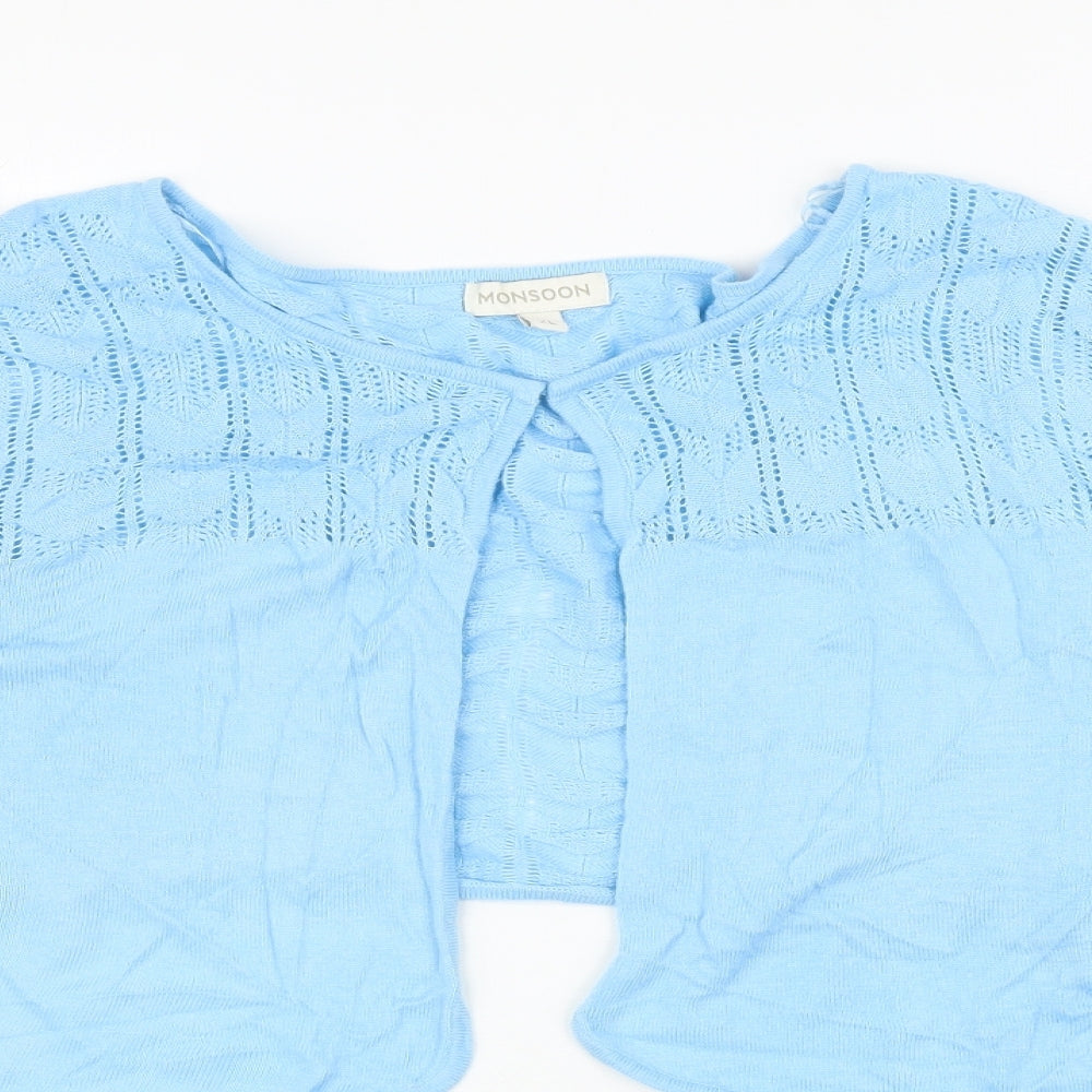 Womens UK Size XL Monsoon Blue Shrug Jumper