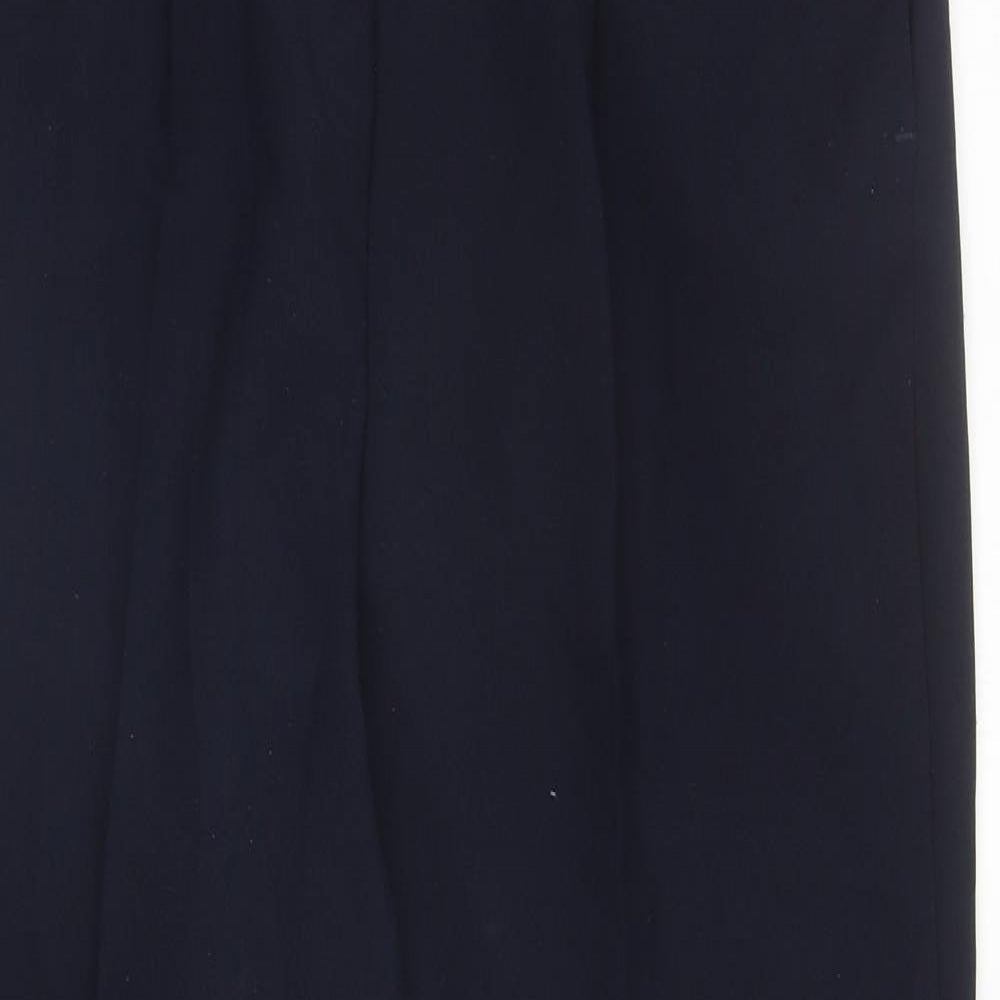 Bonmarché Womens Blue Polyester Carrot Trousers Size 14 L27 in Regular