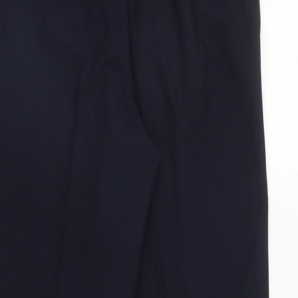 Bonmarché Womens Blue Polyester Carrot Trousers Size 14 L27 in Regular