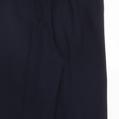 Bonmarché Womens Blue Polyester Carrot Trousers Size 14 L27 in Regular