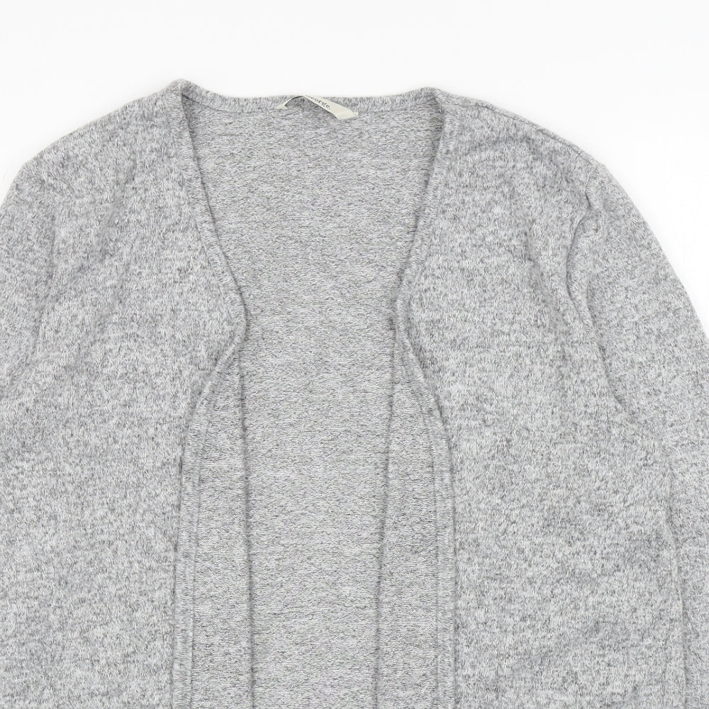 George Womens Grey V-Neck Polyester Cardigan Jumper Size S