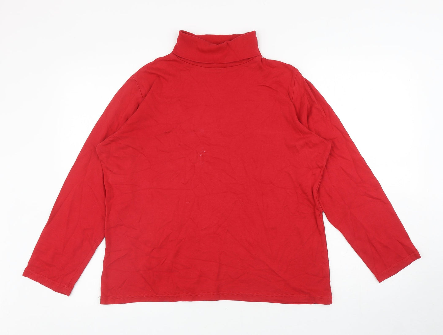 Womens UK Size L Isle Red Basic T-Shirt