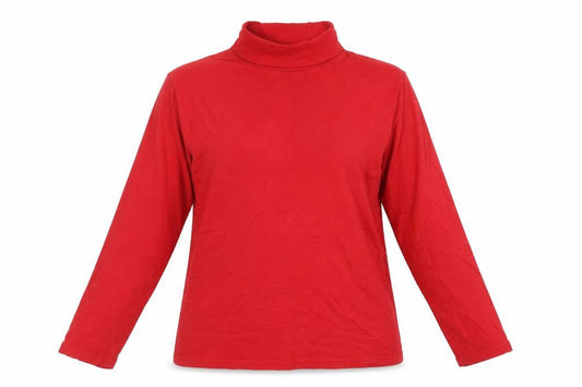 Womens UK Size L Isle Red Basic T-Shirt