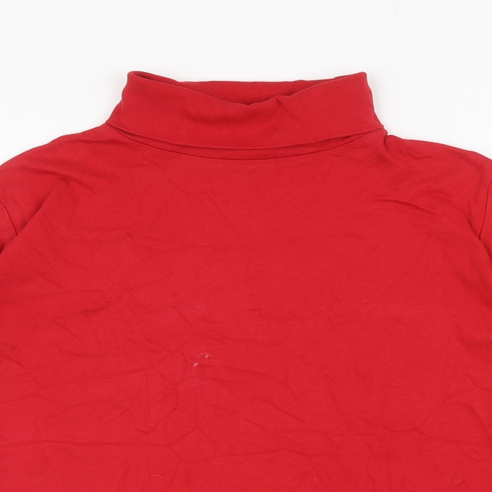 Womens UK Size L Isle Red Basic T-Shirt