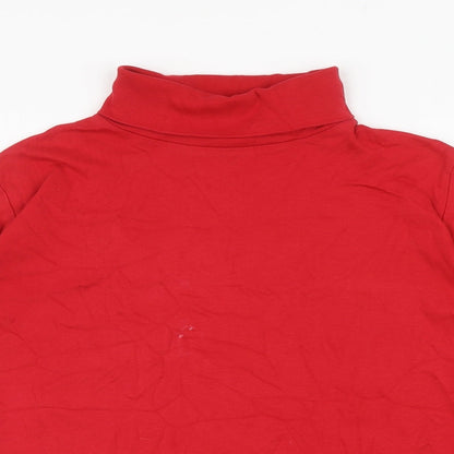Womens UK Size L Isle Red Basic T-Shirt