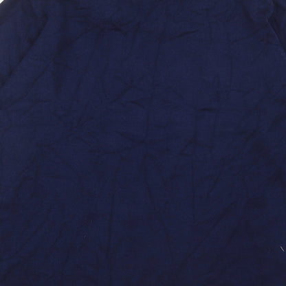 First Avenue Womens Blue Round Neck Viscose Pullover Jumper Size S