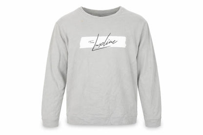 The Lux Line Mens Grey Cotton Pullover Sweatshirt Size L - The LuxLine