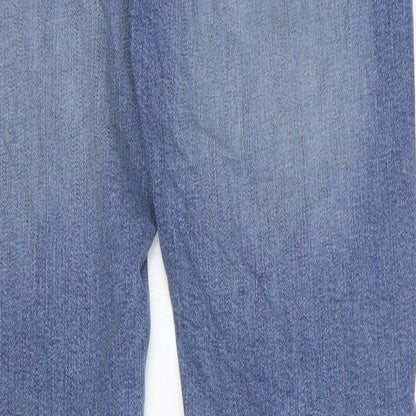 Marks and Spencer Mens Blue Cotton Skinny Jeans Size 32 in L31 in Regular Zip