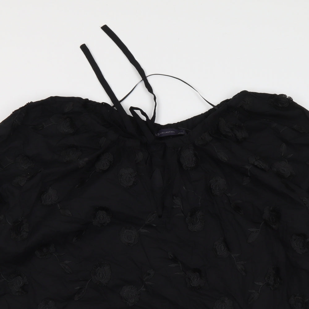Womens UK Size 6 Marks and Spencer Black Basic Blouse