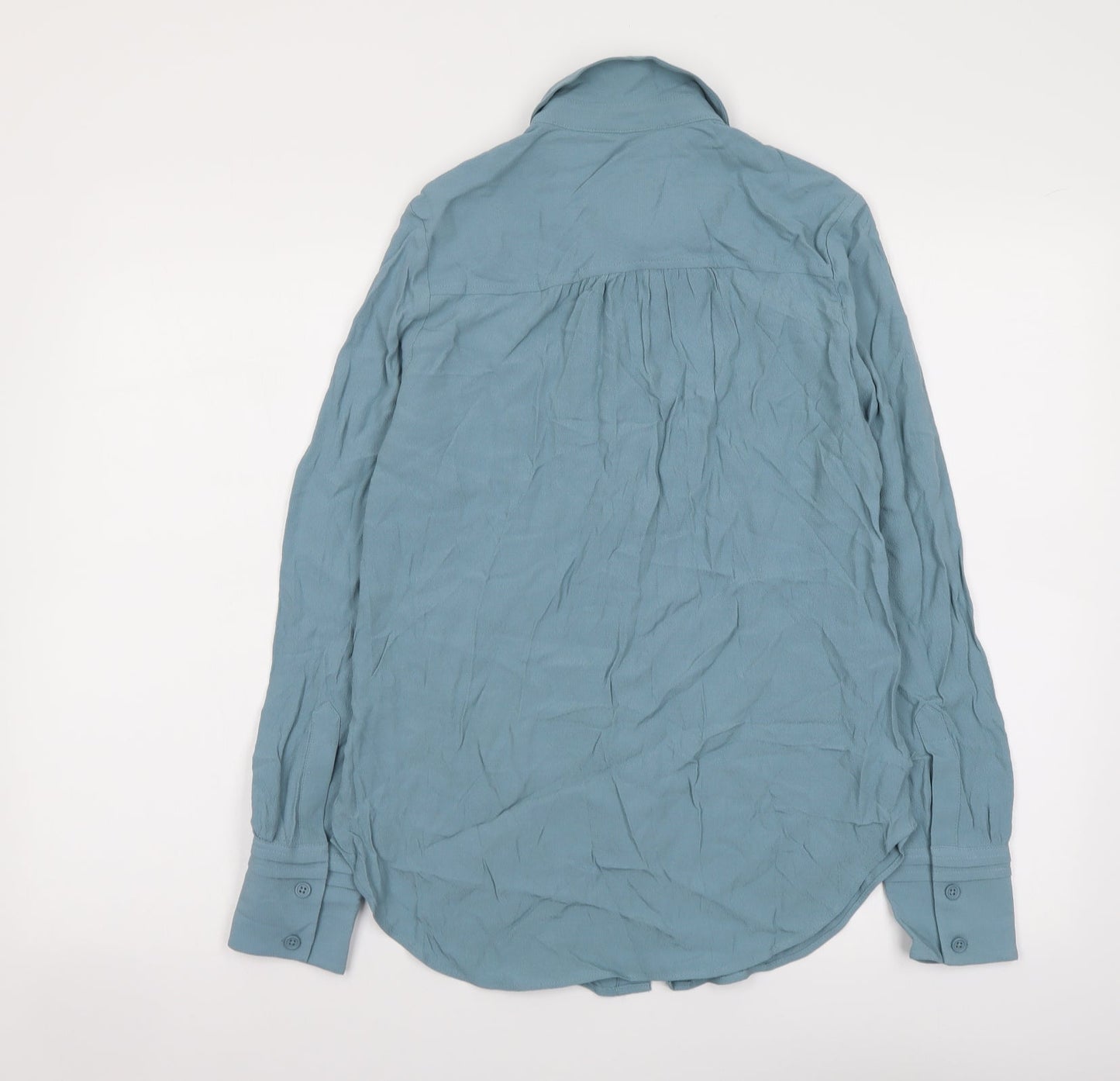 Womens UK Size 6 Marks and Spencer Blue Basic Button-Up