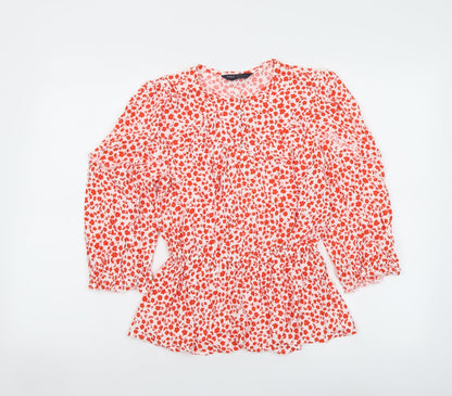 Womens UK Size 8 Marks and Spencer Red Basic Blouse
