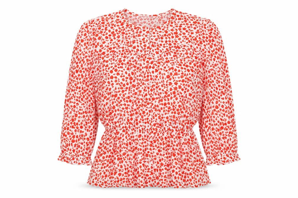 Womens UK Size 8 Marks and Spencer Red Basic Blouse