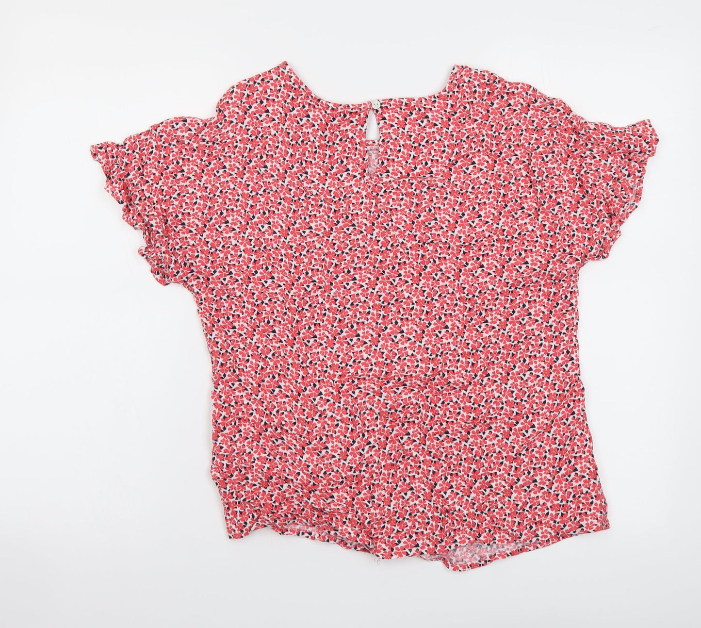 Womens UK Size 8 Marks and Spencer Red Basic Blouse