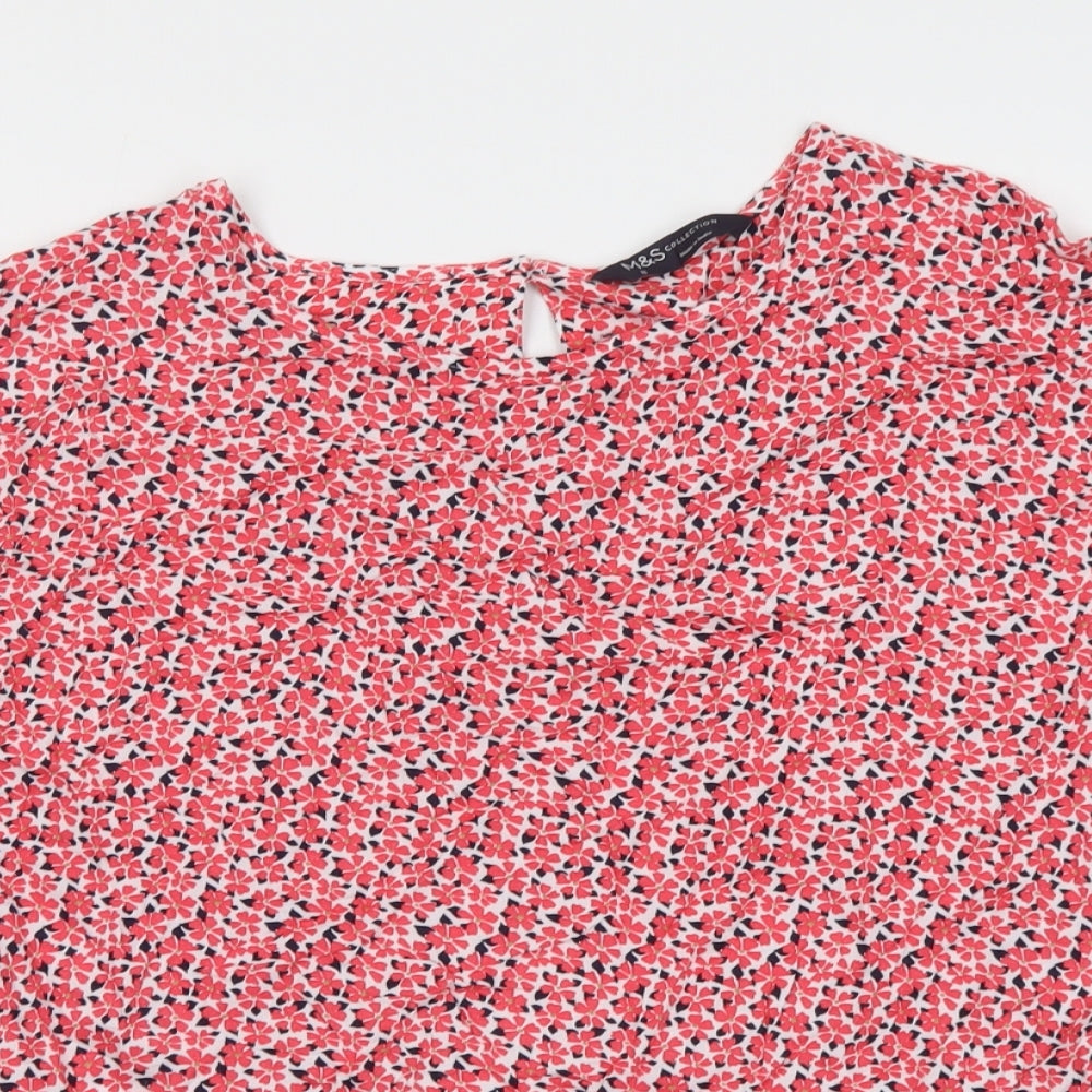 Womens UK Size 8 Marks and Spencer Red Basic Blouse