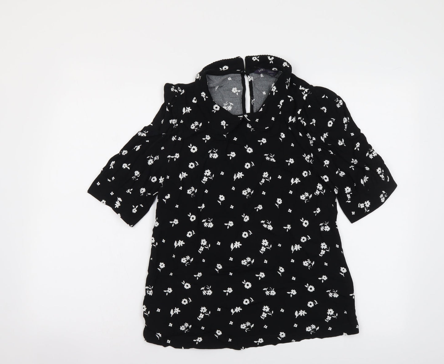 Womens UK Size 6 Marks and Spencer Black Basic Blouse