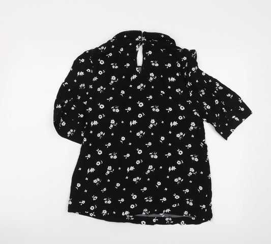 Womens UK Size 6 Marks and Spencer Black Basic Blouse