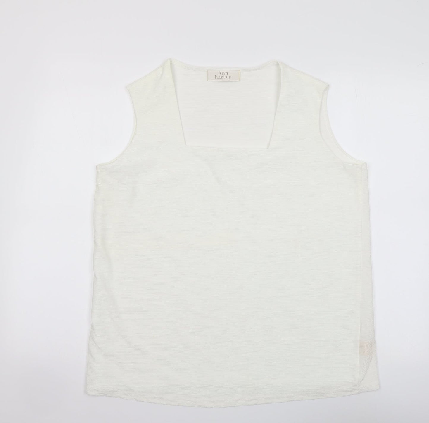 Womens UK Size 18 Ann Harvey Ivory Basic Tank