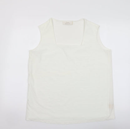 Womens UK Size 18 Ann Harvey Ivory Basic Tank