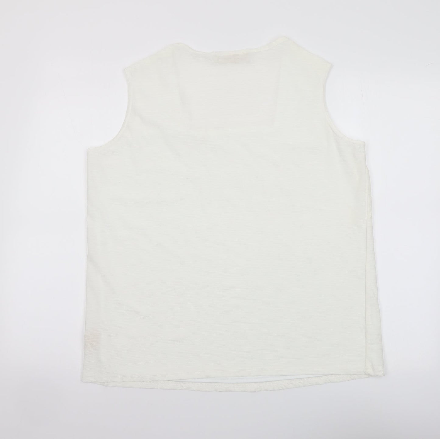 Womens UK Size 18 Ann Harvey Ivory Basic Tank