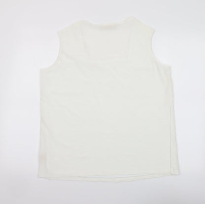Womens UK Size 18 Ann Harvey Ivory Basic Tank