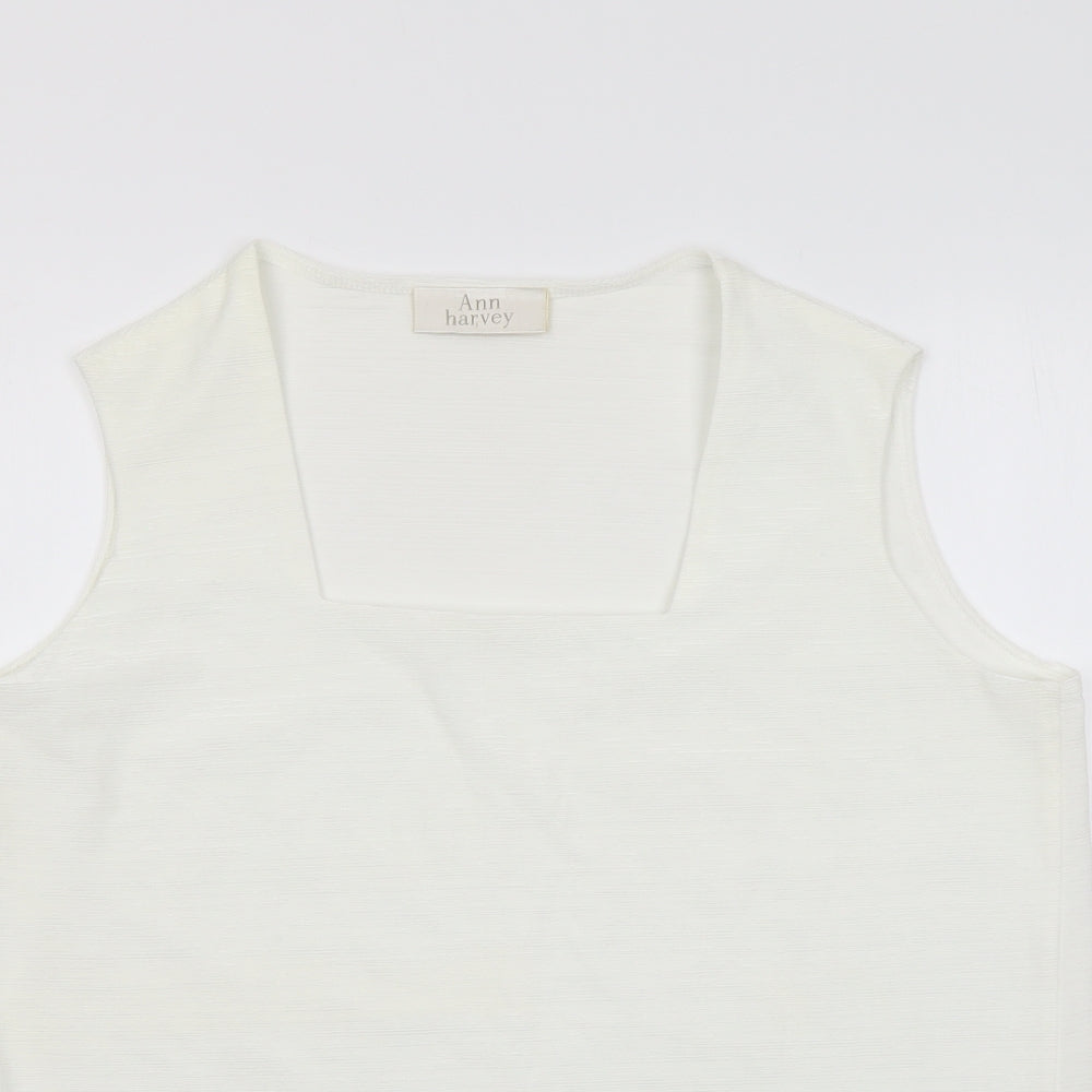 Womens UK Size 18 Ann Harvey Ivory Basic Tank