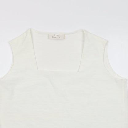 Womens UK Size 18 Ann Harvey Ivory Basic Tank