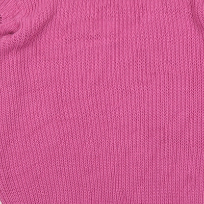 Womens UK Size M BASSINI Pink Pullover Jumper
