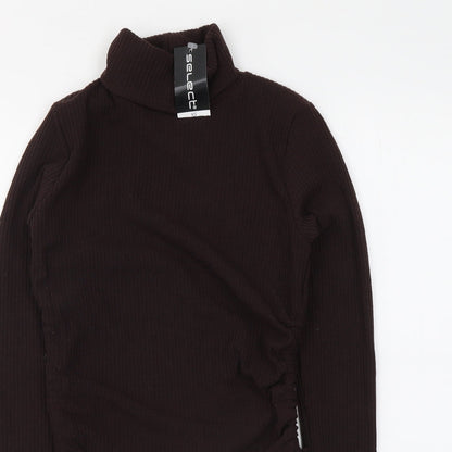 Womens UK Size XS Selected Brown Basic Blouse