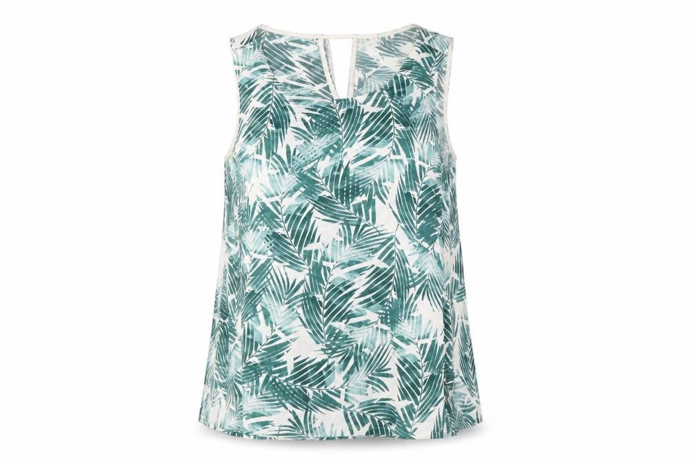 Womens UK Size M ICHI Green Basic Tank