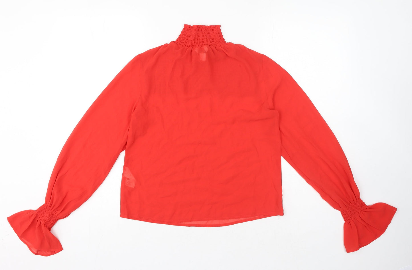 Womens UK Size XS Monki Red Basic Blouse