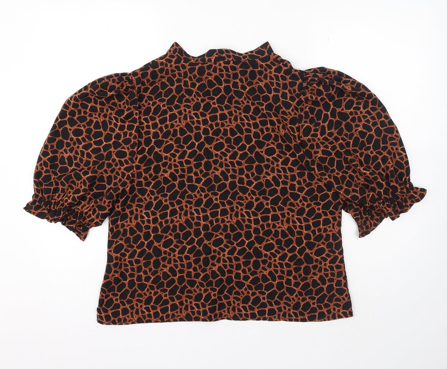 Womens UK Size L LOSTSTOCK Black Basic Blouse