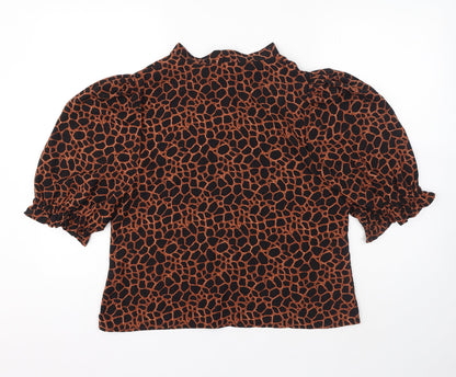 Womens UK Size L LOSTSTOCK Black Basic Blouse