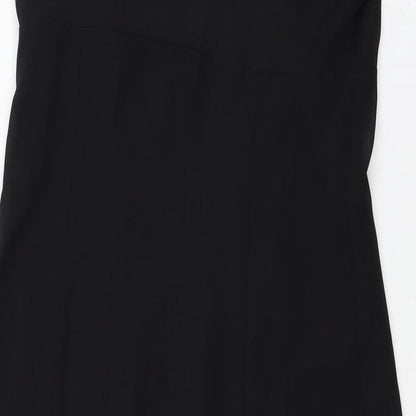 Autograph Womens Black Polyester A-Line Size 10 V-Neck Zip