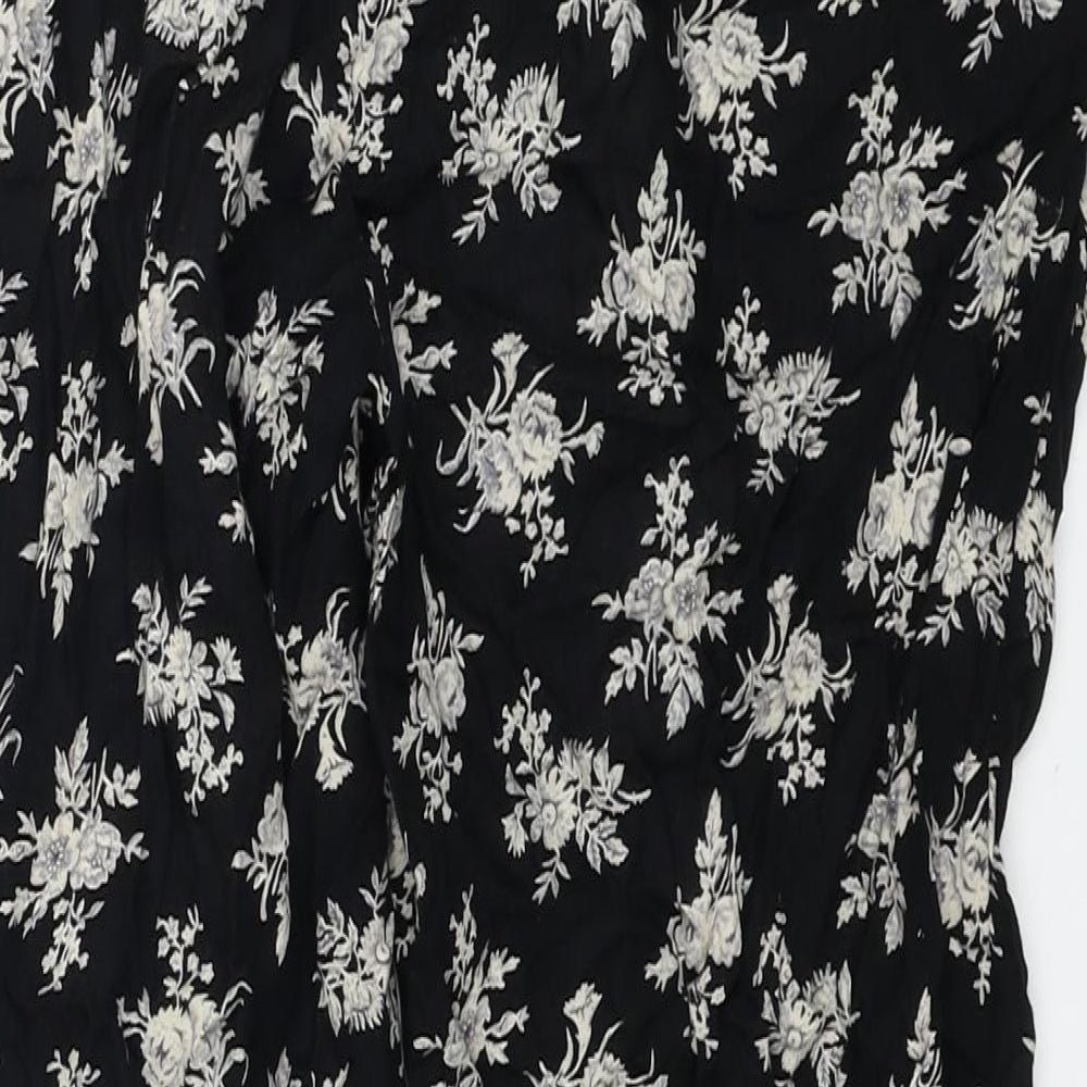 Womens UK Size 10 New Look Regular Fit Harem Black Trousers
