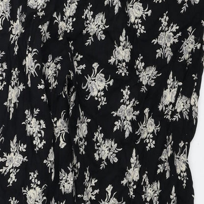 Womens UK Size 10 New Look Regular Fit Harem Black Trousers