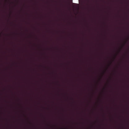 Primark Womens Purple Polyester Basic Blouse Size 6 Round Neck