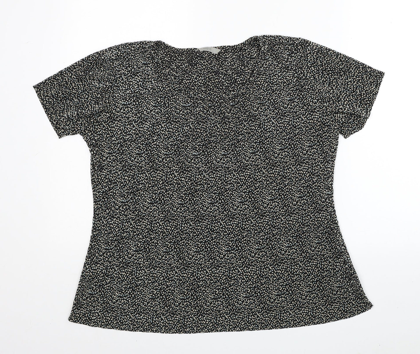 Womens UK Size 12 Marks and Spencer Black Basic T-Shirt