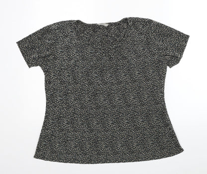 Womens UK Size 12 Marks and Spencer Black Basic T-Shirt