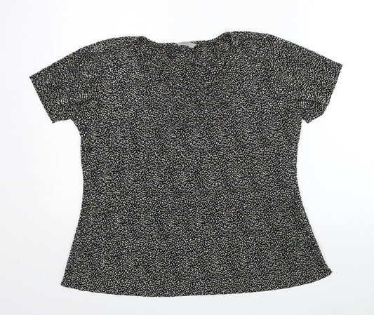Womens UK Size 12 Marks and Spencer Black Basic T-Shirt