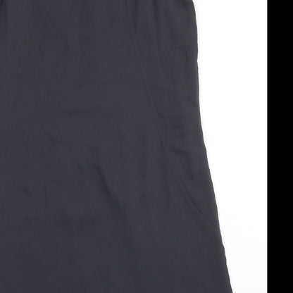 Kaliko Womens Grey Polyester A-Line Size 12 Round Neck Button - Roses