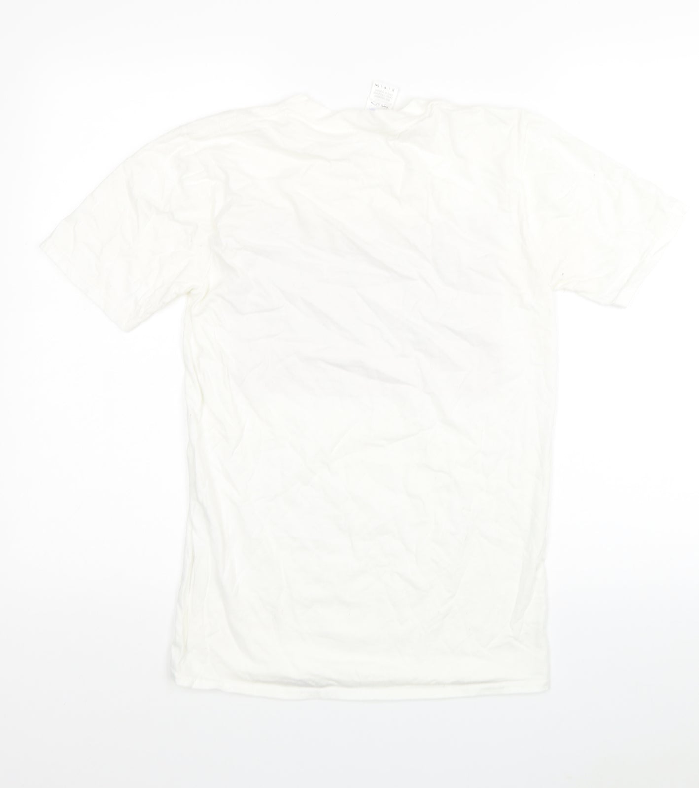 Womens UK Size S Gildan White Basic T-Shirt