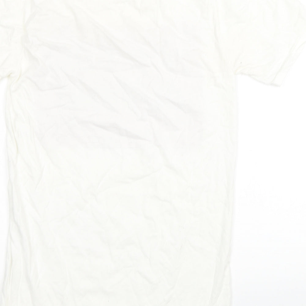 Womens UK Size S Gildan White Basic T-Shirt